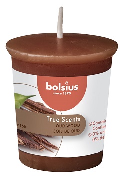 Lumânare parfumată con 53/45 Bolsius - Lemn de Oud - TRU-LPCO-70-OUD