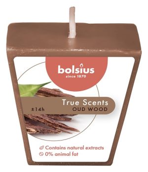 Lumânare piramidă Bolsius - Lemn de Oud - TRU-LPPI-70-OUD