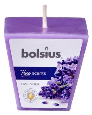 Lumânare piramidă Bolsius - Lavandă - TRU-LPPI-77-LAV