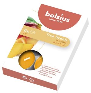 Lumânări pastilă 4h - 6 buc Bolsius - Mango - TRU-PB15-10-MAN