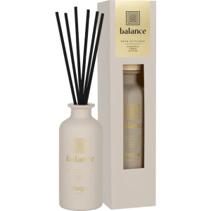 Odorizant difuzor Valpe din sticlă mată cu bețișoare negre - BALANCE - VD-003-388