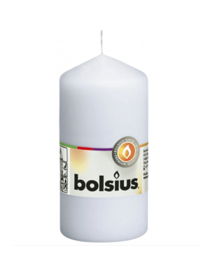 Lumânare stâlp 120x58 mm Bolsius - Alb (1036143901xx)
