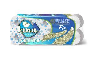 IANA - Hârtie igienica Fine & Smart 2 straturi - 10 role/set - Alb