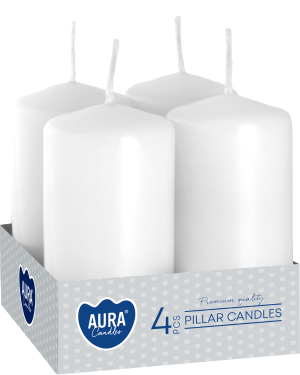 Lumanari stalp - Alb (4 buc.)