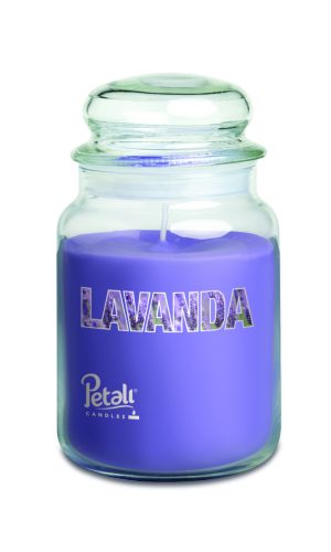 Lumânare parfumată Petali, borcan mare, Lavandă