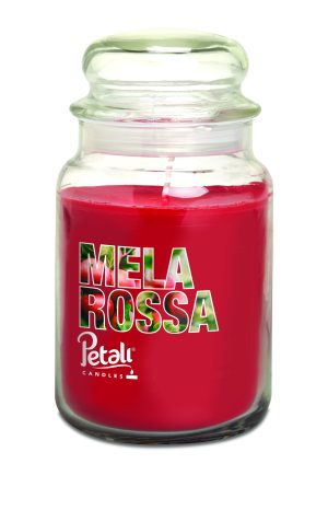 Lumânare parfumată Petali, borcan mare, Spiced Apple (Mela Rossa)