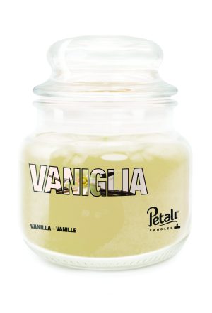 Lumânare parfumată Petali, borcan mic, Vanilie