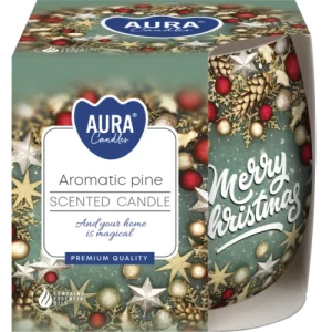 Lumânare parfumată în pahar imprimat - Aromatic Pine