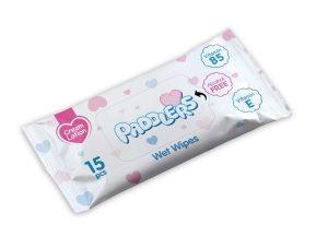 Paddlers - Șervețele umede - pachet de buzunar - Cream (15 buc)