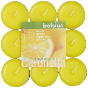 Lumânari pastilă BOLSIUS - Citronella - 18 buc.