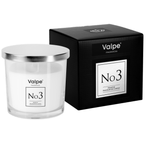 Lumânare parfumată Valpe în pahar Premium Line cu 2 fitile - Arome florale cu accent de prune dulci - NO 3 - SNP100-003