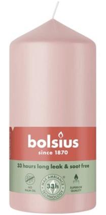 Lumânare stâlp Bolsius 120 x 58 mm, Roz