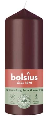 Lumânare stâlp Bolsius 120 x 58 mm, Roșu Velvet