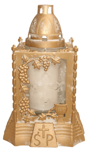 Candelă sticlă 445D-W Alb