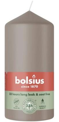 Lumânare stâlp Bolsius 120 x 58 mm, Bej închis / Taupe deschis
