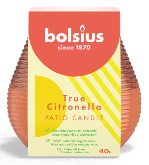 BOLSIUS - TRU-CIT-PAT94/91-xxx - TRU - PATIOLIGHT - Lumânări parfumate - 94 x 91 mm - Citronella