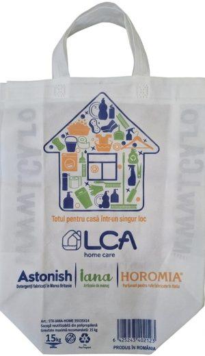 LCA - STX-40x35x15 LCA - Sacoșă textil din polipropilenă 40 x 35 x 15 cm, rezistă la 15 kg - Mică - Personalizată LCA