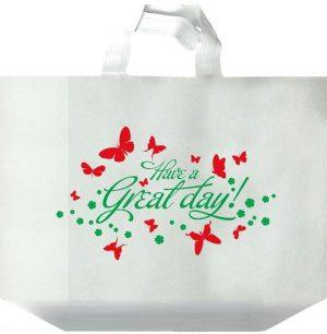 LCA - STX-HGD 39x48x14 B - Sacoșă textil din polipropilenă 39 x 48 x 14 cm, rezistă la 15 kg - Mare - Have a great day