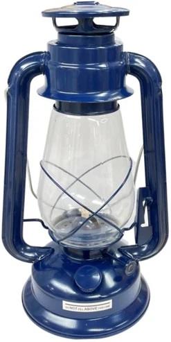 LCA - FEL-PRF-xxx - Felinar metalic pentru ulei parafinic - 30 cm - Albastru / Argintiu / Negru